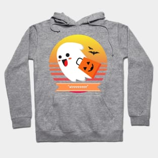 Halloween Cute Ghost Goes *Weeeeeeee* Trick or Treating with Candy Bag Hoodie